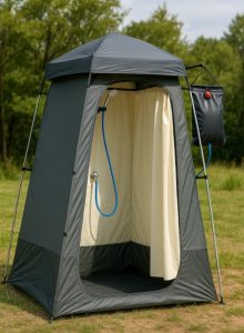 Namiot prysznicowy na camping - import akcesoriów do kamperów