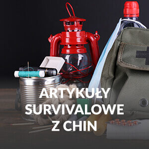 Artykuły survivalowe z Chin - zestaw sprzętu survivalowego: latarnia turystyczna, kompas, nóż, lina i menażka