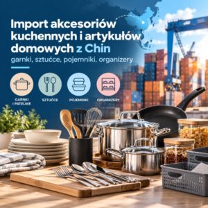 Garnki ze stali nierdzewnej, sztućce i pojemniki kuchenne przygotowane do wysyłki w chińskiej fabryce